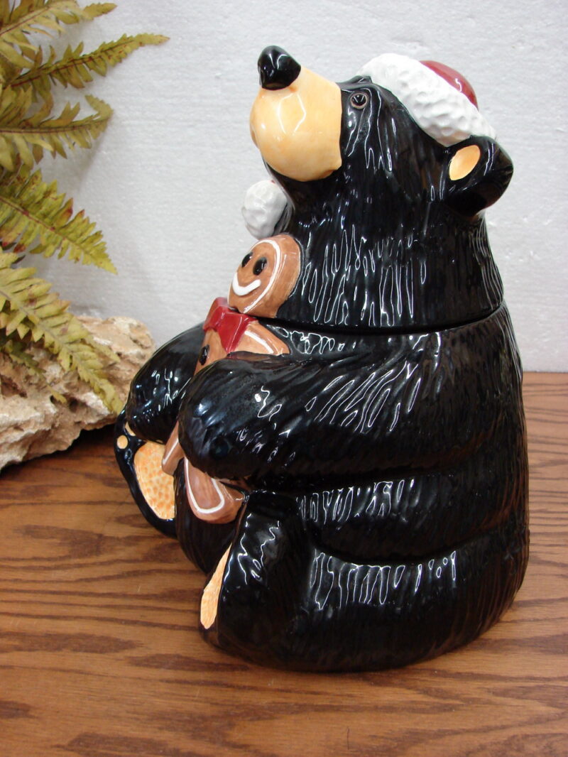 Big Sky Carvers Jeff Fleming Bearfoots Bear Gingerbread Man Cookie Jar, Moose-R-Us.Com Log Cabin Decor