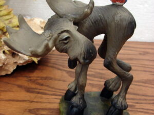 Retired Big Sky Carvers Mountain Mooses Phyllis Driscoll Moose Stump Vase, Moose-R-Us.Com Log Cabin Decor