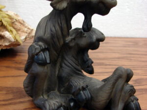 Retired Big Sky Carvers Mountain Mooses Phyllis Driscoll Moose Stump Vase, Moose-R-Us.Com Log Cabin Decor