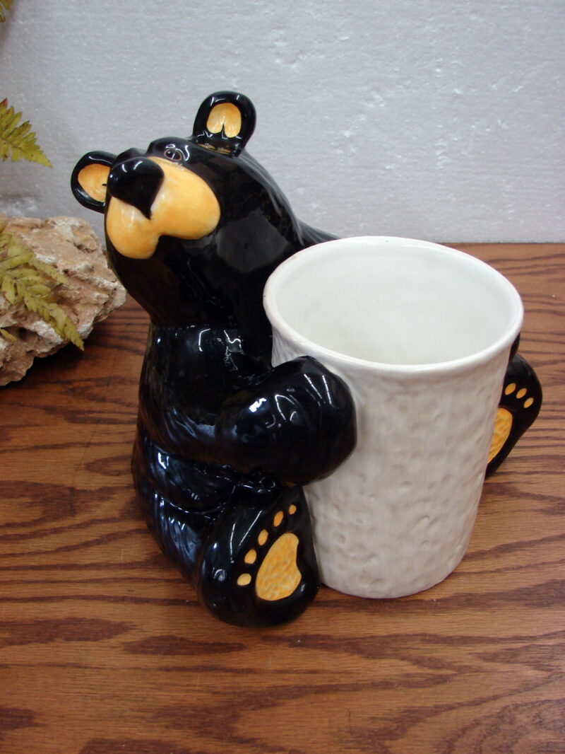 Big Sky Carvers Jeff Fleming Bearfoots Bear Kitchen Utensil Holder Vase, Moose-R-Us.Com Log Cabin Decor