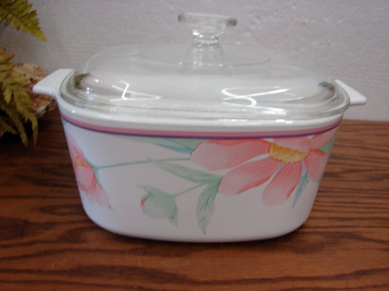 Corning Ware Pacifica Peony Casserole 3 Quart Pyrex Lid, Moose-R-Us.Com Log Cabin Decor