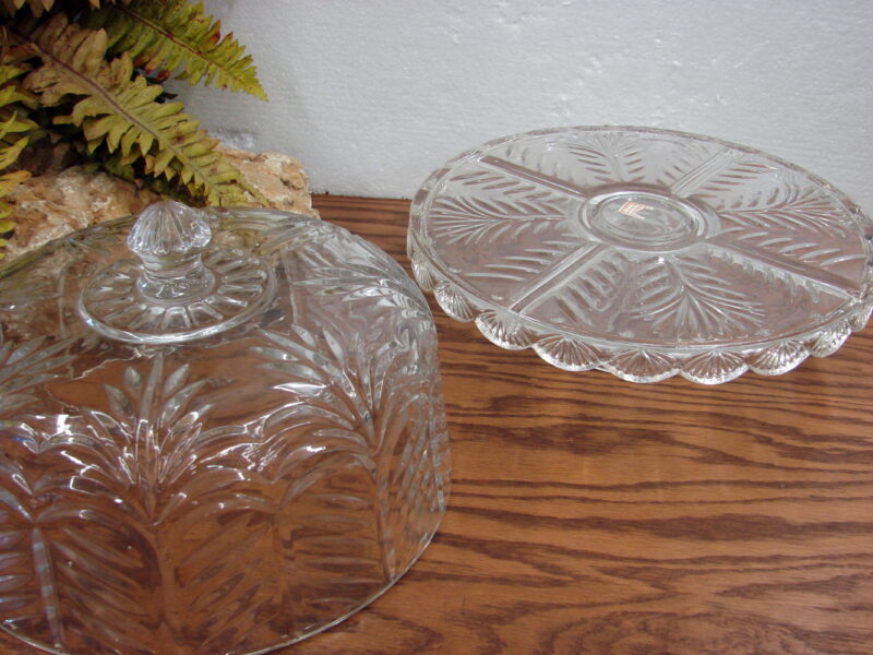 Vintage Portico 5th Ave Crystal Pedestal Cake Stand Punch Bowl Vegetable Tray, Moose-R-Us.Com Log Cabin Decor