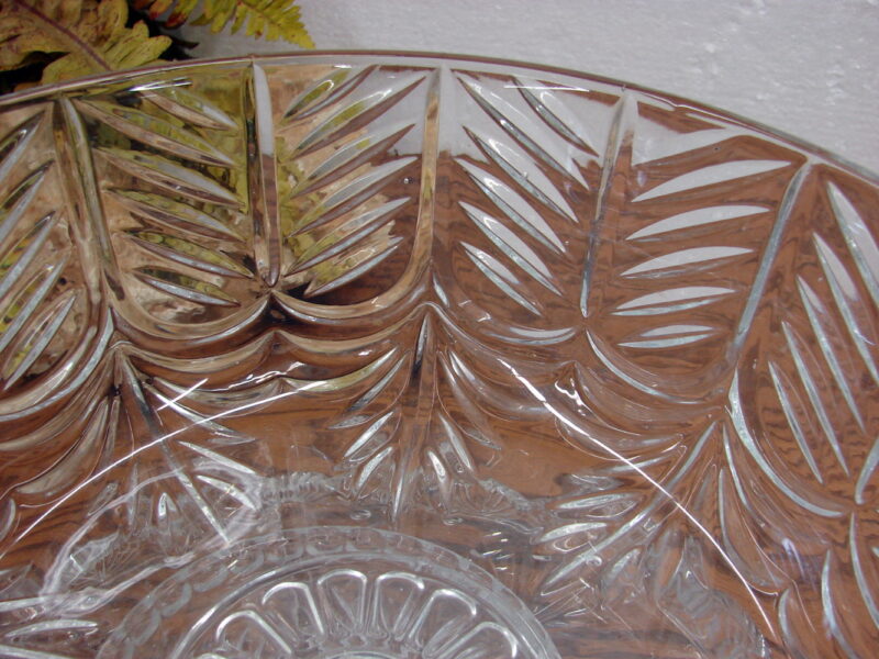 Vintage Portico 5th Ave Crystal Pedestal Cake Stand Punch Bowl Vegetable Tray, Moose-R-Us.Com Log Cabin Decor