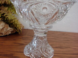 Vintage Imperial Glass Whirling Star Footed Punch Bowl Only, Moose-R-Us.Com Log Cabin Decor