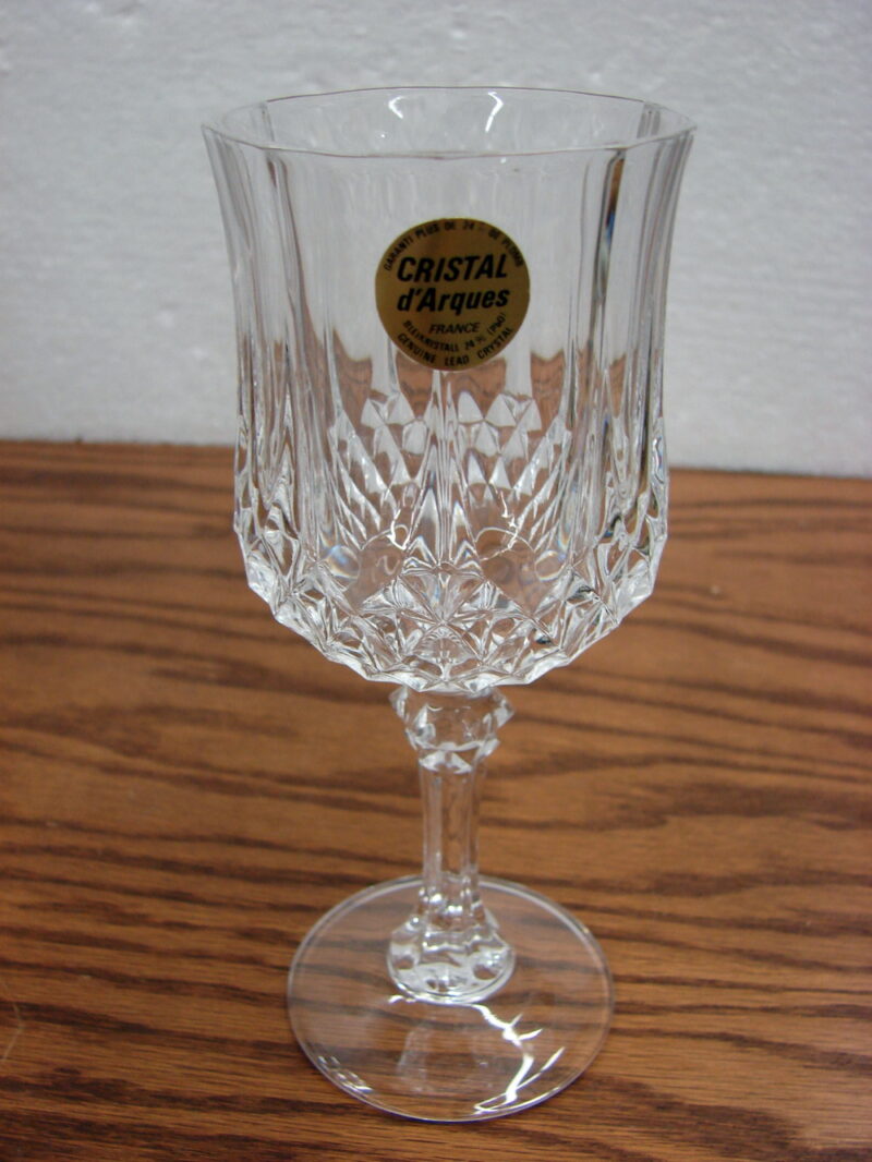 Vintage cristal d&#8217;arques 6 Longchamp 17,5 cl~ Exquisite Water Wine Goblet Glasses, Moose-R-Us.Com Log Cabin Decor