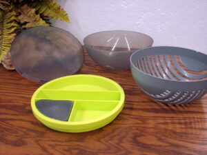 The Pampered Chef Stainless Steel Mixing Storage Bowls w/ Lids, Moose-R-Us.Com Log Cabin Decor