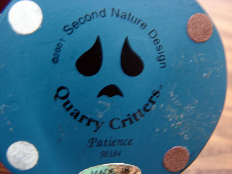 Retired Second Nature Design Quarry Critters Puppy Dog Patience 2001, Moose-R-Us.Com Log Cabin Decor