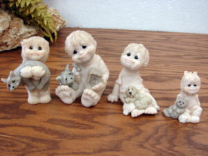 Retired Second Nature Design Quarry Critters Uh Oh See Speak Hear no Evil Bears, Moose-R-Us.Com Log Cabin Decor