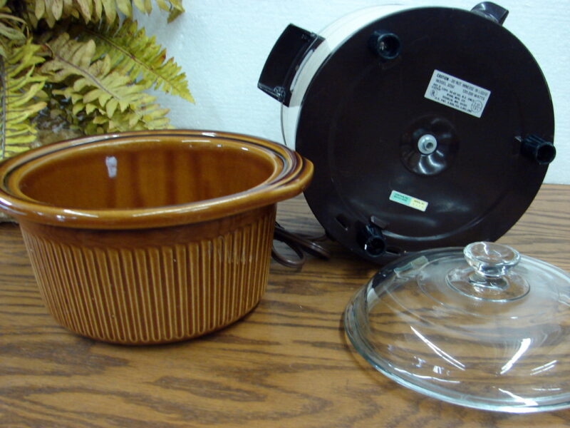 3.5 Quart Rival 3250 Crock Pot Slow Cooker Server 3 Part Crock, Moose-R-Us.Com Log Cabin Decor
